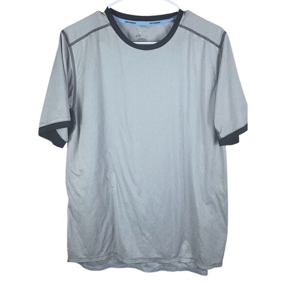 Nike Mens Light Gray Dri-FIT Short Sleeve Running T-Shirt Size Large - Picture 1 of 4